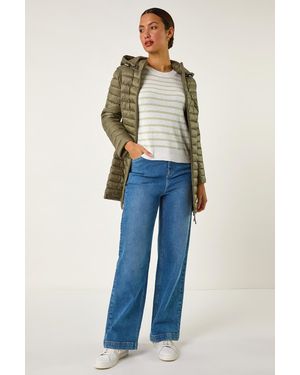 Roman Padded Hooded Coat - Blue