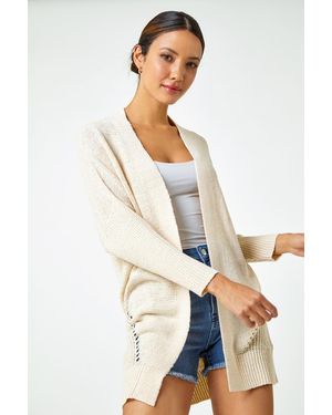 Roman Relaxed Longline Cardigan - Natural