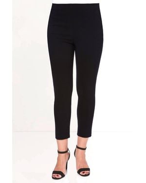 Roman 3/4 Length Stretch Elastic Waist Trouser - Black