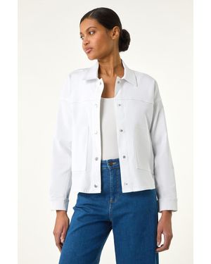 Roman Patch Pocket Jacket - White