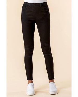Roman Ultimate Denim Cropped Jegging (29 Inch) - Black