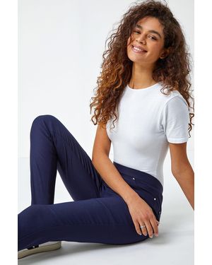 Roman Elastic Waist Stretch Jean Trouser - Blue