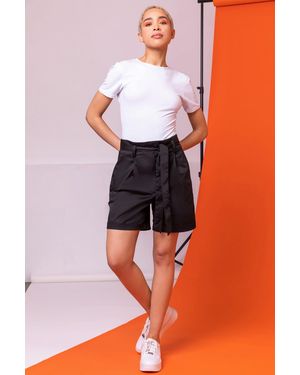 D.u.s.k Belt Detail Turn Up Shorts - Black