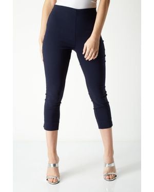 Roman Petite Cropped Stretch Trousers - Blue
