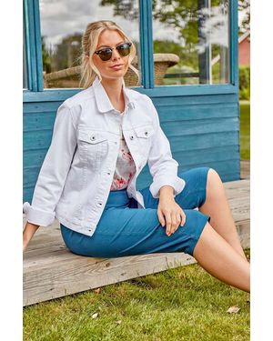 Roman Classic Cotton Denim Jacket - White