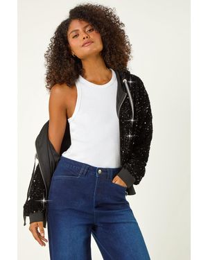 D.u.s.k Sequin Bomber Jacket - Blue