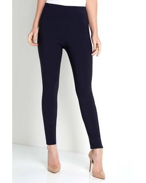 Roman Full Length Stretch Fit Straight Leg Tapered Formal Trousers - Blue