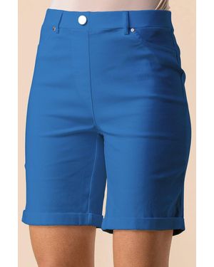 Roman Turn Up Stretch Shorts - Blue