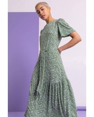 D.u.s.k Ditsy Daisy Print Belted Dress - Multicolour