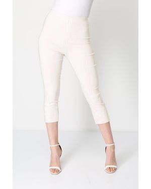 Roman Cropped Stretch Trouser - White