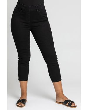 Roman Petite Stretch Crop Denim Jegging - Black