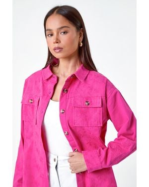 Roman Petite Cotton Broderie Pocket Jacket - Pink