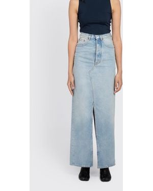 Maison Margiela Mm6 Denim Long Skirt - Blue