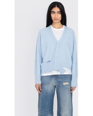 Maison Margiela Mm6 Cardigan - Blue