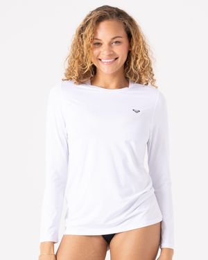 Roxy New Enjoy Waves Long Sleeve Lycra Rashguard - White