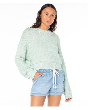 Roxy Enchanted Sky Crewneck Sweater - Green