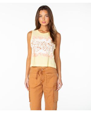 Roxy Hibiscus Lei Wildflower Tank - Orange