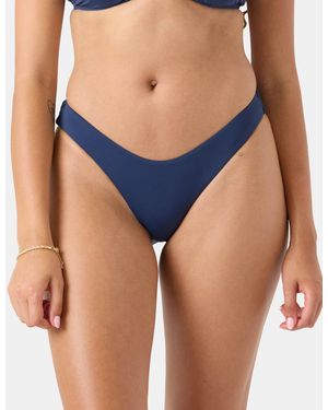 Roxy Sd Beach Classics High Leg Cheeky Bikini Bottom - Blue