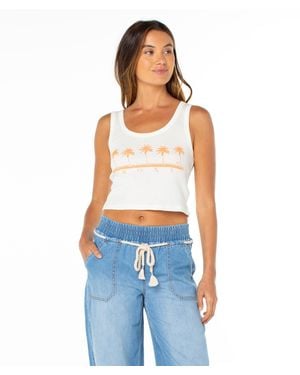 Roxy Five Palm Stripe Tee - Orange