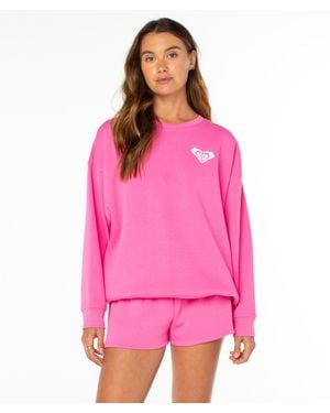Roxy Surfing By Moonlight Logo Top - Pink