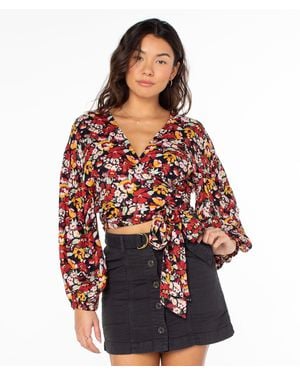 Roxy Coconut Girl Wrap Top - Red