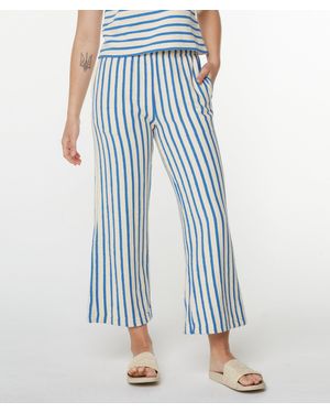 Roxy Java Stripe Cropped Pant - Blue