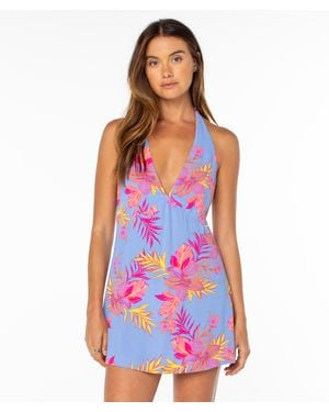 Roxy Beach Day Mini Dress - Blue