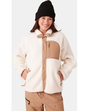 Roxy Axel Bonded Sherpa Jacket - Natural