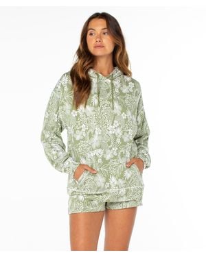 Roxy Surfing By Moonlight Printed Hoodie - Green