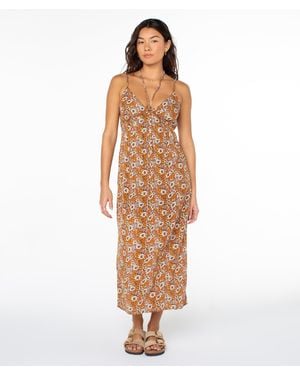 Roxy Sunshine Crush Midi Dress - Metallic