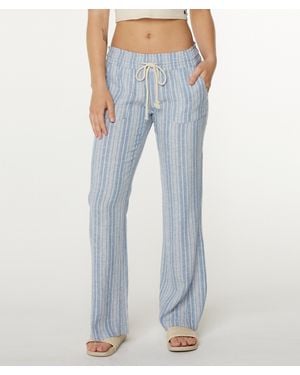 Roxy Oceanside Striped Pant - Blue