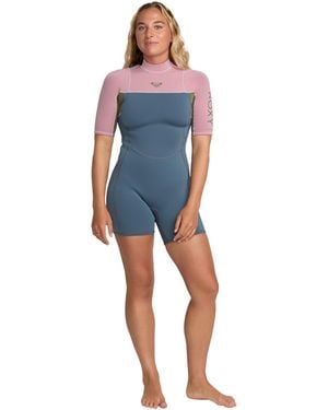 Roxy 2/2Mm Prologue Short Sleeve (Flatlock) Wetsuit - Blue