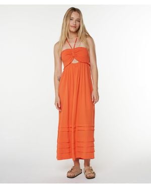 Roxy Saltwater Sweetness Midi Dress - Orange
