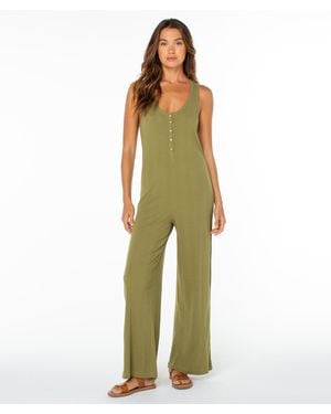Roxy Running Tide Jumpsuit - Green