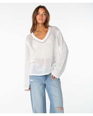 Roxy Summer Nights V Neck Tunic - White