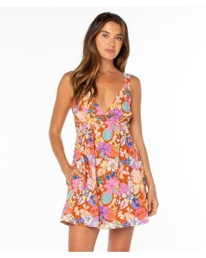 Roxy Wilder Coast Mini Dress - Red