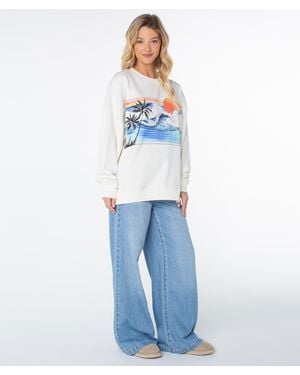 Roxy Line Up Crew Top - Blue