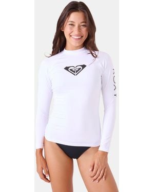 Roxy Whole Hearted Long Sleeve Rashguard - White