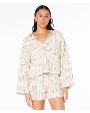 Roxy Rich Coast Poncho - White