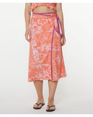 Roxy Palma Wrap Skirt - Red