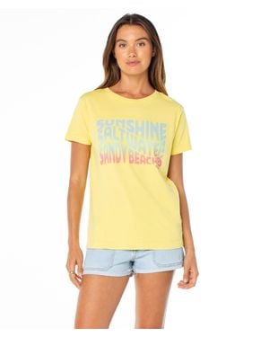 Roxy Sandy Beaches Tee - Yellow