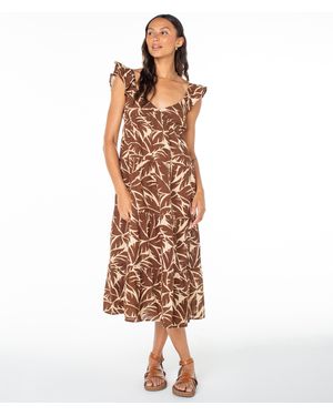 Roxy Palmy Days Midi Dress - Brown