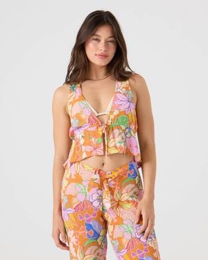 Roxy Lei It On Me Cover Up Top - Orange