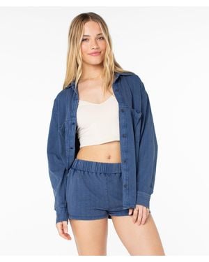 Roxy Sandpiper Button Up - Blue