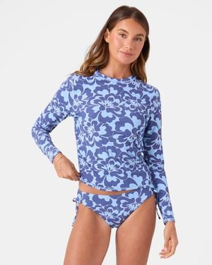 Roxy Tropic Drift Sea Skippin Long Sleeve Rashguard - Blue