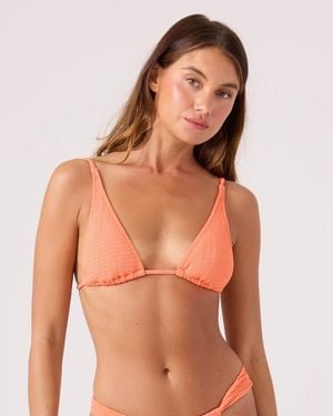 Roxy Haleiwa Built Up Triangle Bikini Top - Orange