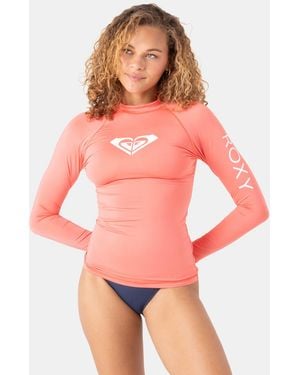 Roxy Whole Hearted Long Sleeve Rashguard - Red