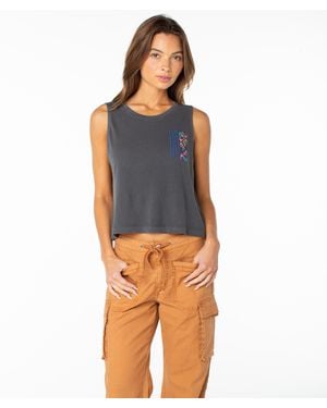 Roxy Oceanview Wildflower Tank - Blue