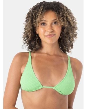 Roxy Haleiwa Built Up Triangle Bikini Top - Green