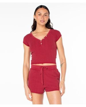 Roxy Coffee Date Top - Red